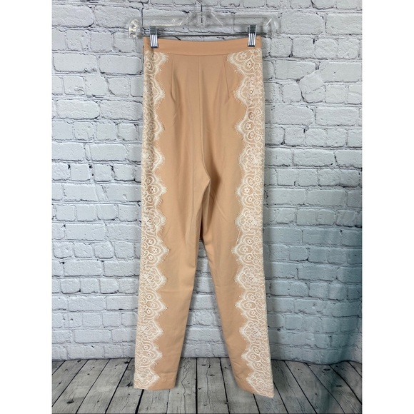 House of CB HOCB London Clarice Lace Pants Blush Pink Womens Size XS NWOT - Picture 6 of 12
